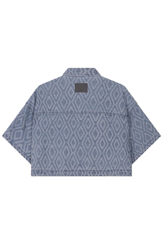 WOVEN SHORTSLEEVE BLOUSE SUSSY R2503979679 204 BLUE DENIM